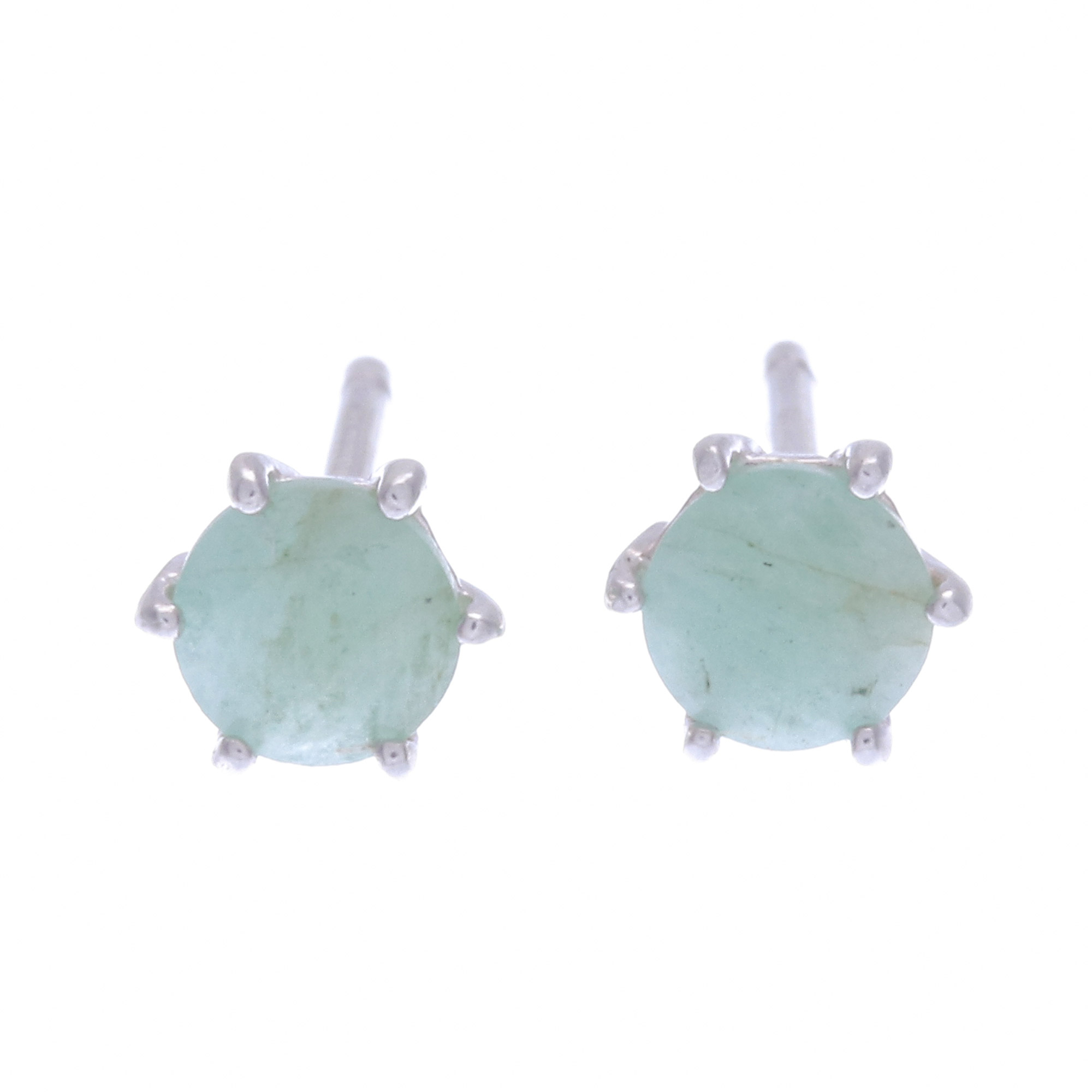 UNICEF Market | Hand Crafted Emerald and Sterling Silver Stud Earrings ...