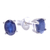 Sapphire stud earrings, 'Blue Twilight' - Sapphire and Sterling Silver Stud Earrings from Thailand (image 2c) thumbail