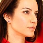 Ruby and marcasite stud earrings, 'Firefly in Pink' - Artisan Crafted Ruby and Marcasite Stud Earrings