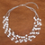 Cultured pearl station necklace, 'Secret Pearl in White' - Handmade Cultured Freshwater Pearl Station Necklace (image 2c) thumbail