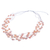 Cultured pearl station necklace, 'Secret Pearl in Peach' - Hand Threaded Cultured Freshwater Pearl Station Necklace (image 2c) thumbail