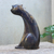 Escultura de latón - Escultura de gato de latón con acabado antiguo hecha a mano.
