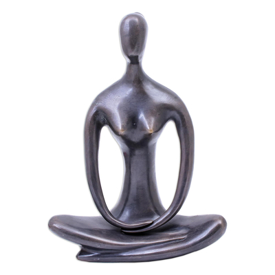Hand Crafted Brass Meditation Sculpture from Thailand