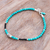 Onyx beaded bracelet, 'Nexus in Turquoise' - Hand Crafted Onyx and Karen Silver Beaded Bracelet (image 2) thumbail