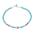 Onyx beaded bracelet, 'Nexus in Turquoise' - Hand Crafted Onyx and Karen Silver Beaded Bracelet thumbail