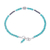 Onyx beaded bracelet, 'Nexus in Turquoise' - Hand Crafted Onyx and Karen Silver Beaded Bracelet (image 2d) thumbail