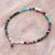 Tourmaline beaded bracelet, 'Nexus in Pink' - Hand Threaded Tourmaline and Sterling Silver Beaded Bracelet (image 2b) thumbail