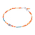 Carnelian beaded bracelet, 'Nexus in Orange' - Carnelian and Karen Silver Beaded Bracelet from Thailand (image 2c) thumbail