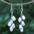 Aretes colgantes de perlas cultivadas - Pendientes colgantes de perlas cultivadas de agua dulce hechos a mano