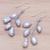 Cultured pearl dangle earrings, 'Mystic Pearl in Light Grey' - Hand Made Cultured Freshwater Pearl Dangle Earrings (image 2b) thumbail