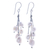 Cultured pearl dangle earrings, 'Mystic Pearl in White' - Handmade Cultured Freshwater Pearl Dangle Earrings thumbail