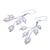 Cultured pearl dangle earrings, 'Mystic Pearl in White' - Handmade Cultured Freshwater Pearl Dangle Earrings (image 2c) thumbail
