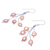 Cultured pearl dangle earrings, 'Mystic Pearl in Peach' - Artisan Crafted Cultured Freshwater Pearl Dangle Earrings (image 2c) thumbail
