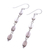 Smoky quartz dangle earrings, 'Cloudy Morning' - Smoky Quartz and Sterling Silver Dangle Earrings