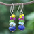 Lapis lazuli and quartz dangle earrings, 'Sky Rainbow' - Hand Crafted Lapis Lazuli and Quartz Dangle Earrings (image 2) thumbail