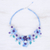 Multi-gemstone statement necklace, 'Flower Bed in Blue' - Hand Crafted Lapis Lazuli and Agate Statement Necklace (image 2c) thumbail