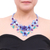 Multi-gemstone statement necklace, 'Flower Bed in Blue' - Hand Crafted Lapis Lazuli and Agate Statement Necklace (image 2g) thumbail