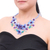 Multi-gemstone statement necklace, 'Flower Bed in Blue' - Hand Crafted Lapis Lazuli and Agate Statement Necklace (image 2h) thumbail