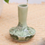Handbemalte Seladon-Keramikvase - Handbemalte Vase aus Seladon-Keramik mit Blumenmotiv