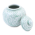 Celadon ceramic jar, 'Flower Fairy' - Hand Crafted Celadon Ceramic Floral-Themed Jar (image 2e) thumbail