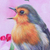 'Sweet Bird' - Acryl auf Leinwand, realistische Vogel- und Blumenmalerei