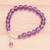 Amethyst beaded bracelet, 'Sweet Night in Purple' - Amethyst and Karen Silver Beaded Bracelet (image 2b) thumbail