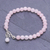 Rose quartz beaded bracelet, 'Sweet Night in Pink' - Rose Quartz and Karen Silver Beaded Bracelet (image 2b) thumbail