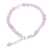 Rose quartz beaded bracelet, 'Sweet Night in Pink' - Rose Quartz and Karen Silver Beaded Bracelet (image 2d) thumbail