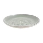 Celadon ceramic dinner plate, 'Flavorful' - Green Celadon Ceramic Lotus Flower Dinner Plate