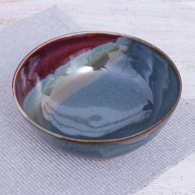 Suppenschüssel aus Keramik - Handgefertigte Suppenschüssel aus blauer Keramik