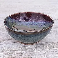 Ceramic cereal bowl, 'Happy Harvest'