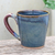 Ceramic mug, 'Shoreline' - Hand Made Blue and Red Ceramic Mug (image 2b) thumbail