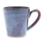 Ceramic mug, 'Shoreline' - Hand Made Blue and Red Ceramic Mug
