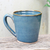 Ceramic mug, 'Blue Crush' - Artisan Crafted Blue Ceramic Mug from Thailand (image 2b) thumbail