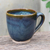 Ceramic mug, 'Morning Blues' - Hand Crafted Blue Ceramic Mug from Thailand
