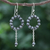Hematite dangle earrings, 'Shimmering Wreath' - Hematite and Sterling Silver Dangle Earrings