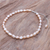 Cultured pearl choker necklace, 'Mermaid Gem in Peach' - Cultured Freshwater Pearl and Sterling Silver Choker (image 2) thumbail