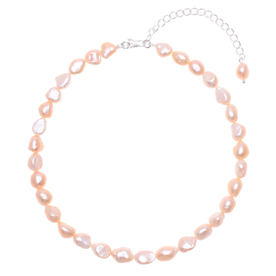 Cultured Freshwater Pearl and Sterling Silver Choker
