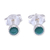 Onyx stud earrings, 'Petite Vert' - Green Onyx and Sterling Silver Stud Earrings thumbail