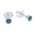 Onyx stud earrings, 'Petite Vert' - Green Onyx and Sterling Silver Stud Earrings (image 2c) thumbail