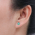Onyx stud earrings, 'By the Dock' - Thai Green Onyx and Sterling Silver Stud Earrings (image 2d) thumbail