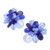 Multi-gemstone clip-on earrings, 'Solaris in Blue' - Agate and Lapis Lazuli Cluster Clip-On Earrings (image 2a) thumbail