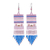 Tourmaline waterfall earrings, 'Curtain in Pink' - Tourmaline and Glass Bead Waterfall Earrings (image 2a) thumbail