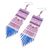 Tourmaline waterfall earrings, 'Curtain in Pink' - Tourmaline and Glass Bead Waterfall Earrings (image 2c) thumbail