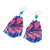 Quartz dangle earrings, 'Clover in Blue' - Quartz and Glass Beaded Waterfall Earrings (image 2c) thumbail