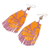 Quarz-Ohrhänger - Wasserfall-Ohrringe aus Quarz und rosa Glasperlen