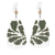 Quartz dangle earrings, 'Clover in Green' - Quartz and Green Glass Beaded Waterfall Earrings