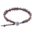 Macrame agate beaded bracelet, 'Spiritual Side in Brown' - Hand Knotted Macrame Agate and Leather Cord Bracelet (image 2e) thumbail