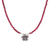 Quartz pendant necklace, 'Color Sense in Red' - Quartz and Karen Silver Pendant Necklace (image 2e) thumbail