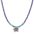 Lapis lazuli pendant necklace, 'Color Sense in Blue' - Lapis Lazuli and Karen Silver Pendant Necklace thumbail